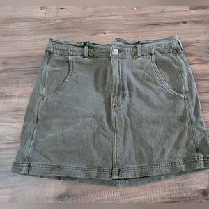 American Eagle Green Denim Skirt
